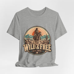 Retro Western Cowboy Graphic Tee (Est. 1976)