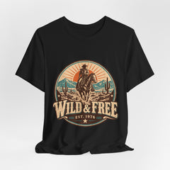 Retro Western Cowboy Graphic Tee (Est. 1976)