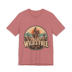 Retro Western Cowboy Graphic Tee (Est. 1976)