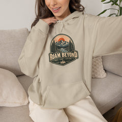 Vintage Mountain Camping Graphic Hooded Sweatshirt