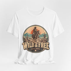 Retro Western Cowboy Graphic Tee (Est. 1976)
