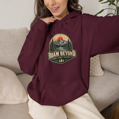 Vintage Mountain Camping Graphic Hooded Sweatshirt