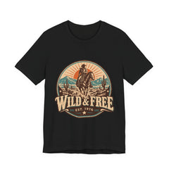 Retro Western Cowboy Graphic Tee (Est. 1976)
