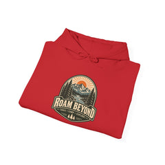 Vintage Mountain Camping Graphic Hooded Sweatshirt