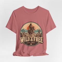 Retro Western Cowboy Graphic Tee (Est. 1976)