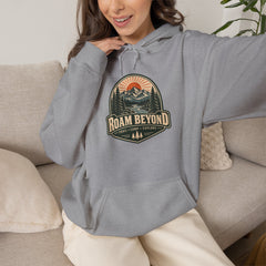 Vintage Mountain Camping Graphic Hooded Sweatshirt