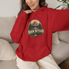 Vintage Mountain Camping Graphic Hooded Sweatshirt