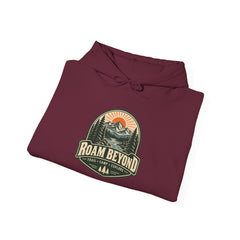 Vintage Mountain Camping Graphic Hooded Sweatshirt