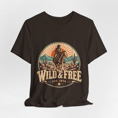 Retro Western Cowboy Graphic Tee (Est. 1976)