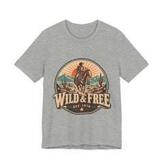 Retro Western Cowboy Graphic Tee (Est. 1976)